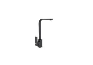 Monocomando cocina mesada negro cuadrado wico