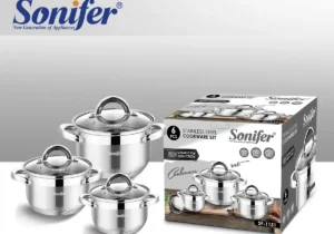 Juego de ollas acero inoxidable 6pcs Sonifer