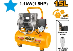 Compresor 15Lt 1.5HP Ingco